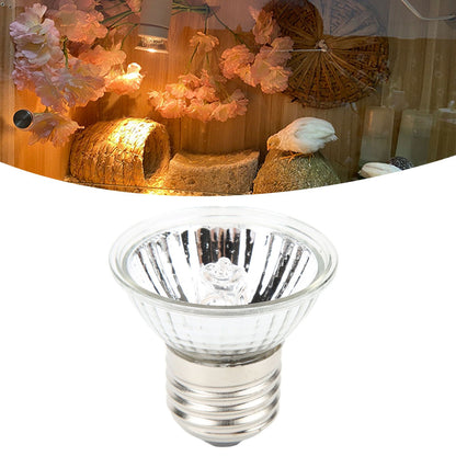 UVB Reptile Heat Lamp Bulbs Full Spectrum Energy Saving Sunbathe Heat Lamp for Amphibians 220‑240V Warm Light 50W