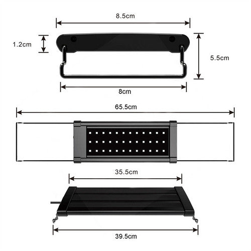 LED Light 40cm Full Spectrum Aquarium Lighting Aqua Plant Fish Tank Lamp 15W
