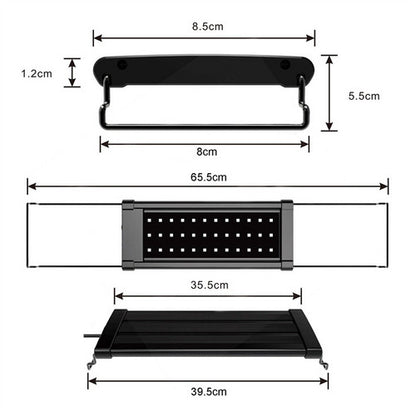 2Sets LED Light 40cm Full Spectrum Aquarium Lighting Aqua Plant Fish Tank Lamp 15W