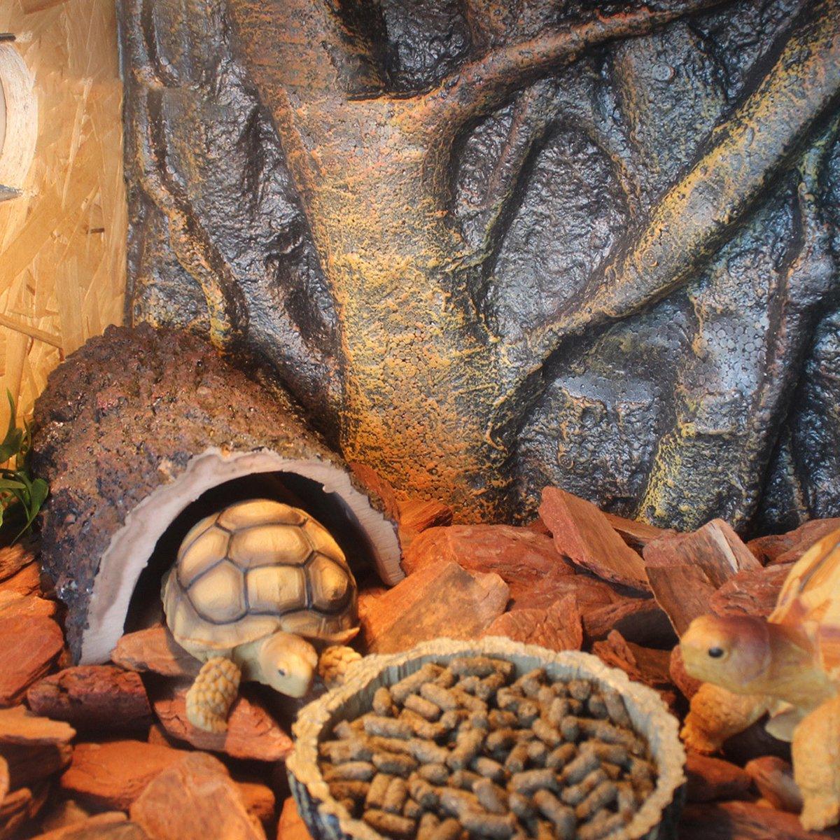Pet Reptile Tank Board 3D Foam Backgrounds and Habitat Decoration 9 Styles - B