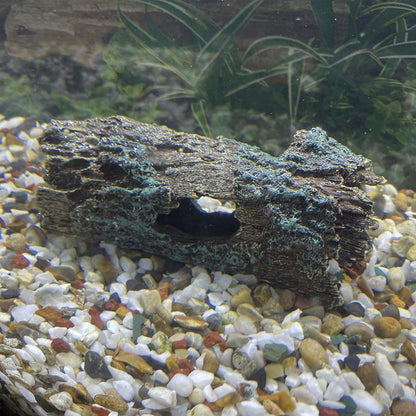 Tree Log Hide Ornament Trunk Tunnel Fish Reptile Tank Resin Aquarium Decoration - Large