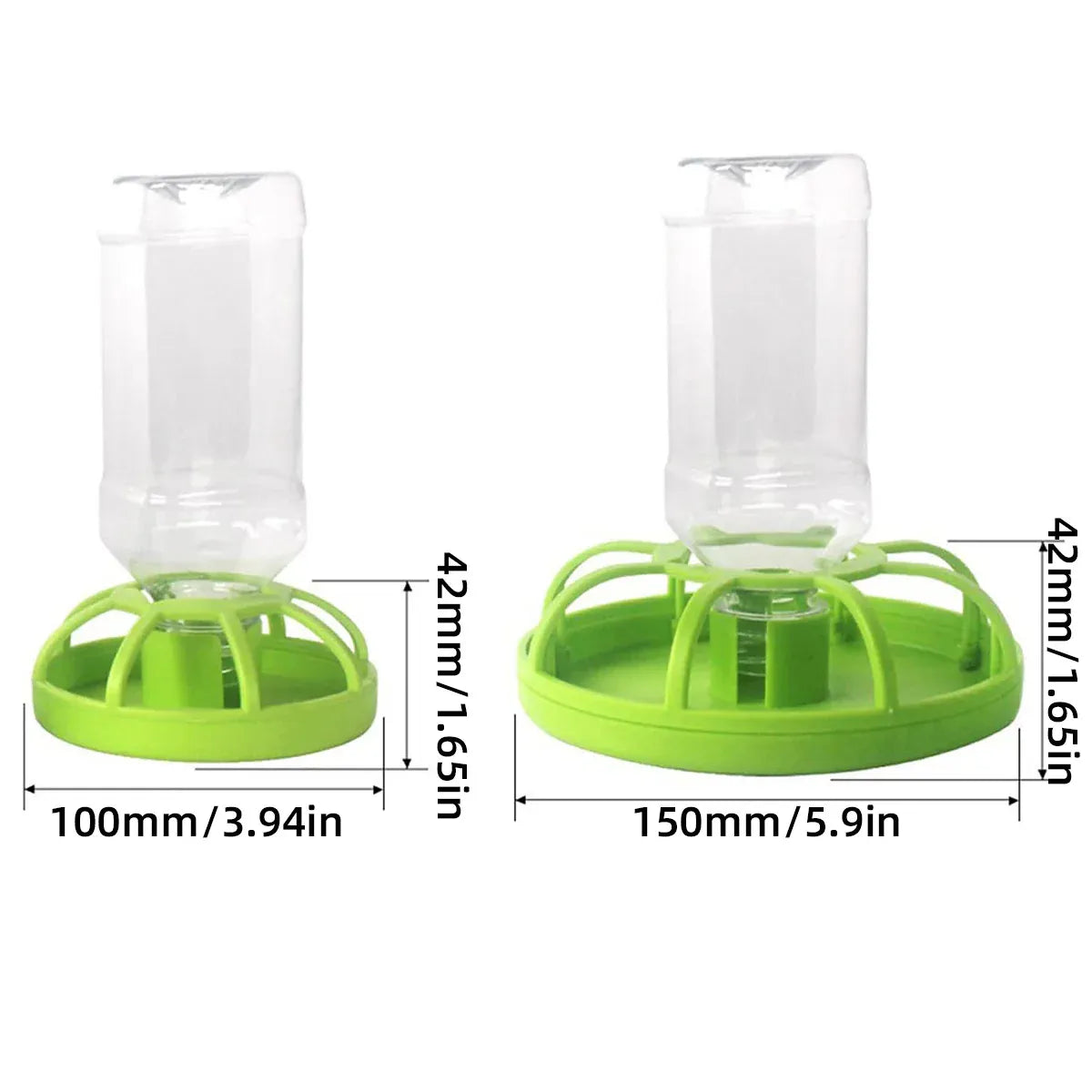 Reptile Water Bowl with Bottle for Lizard Gecko Snake Inverted Bottle Dispenser - Purple Platform S