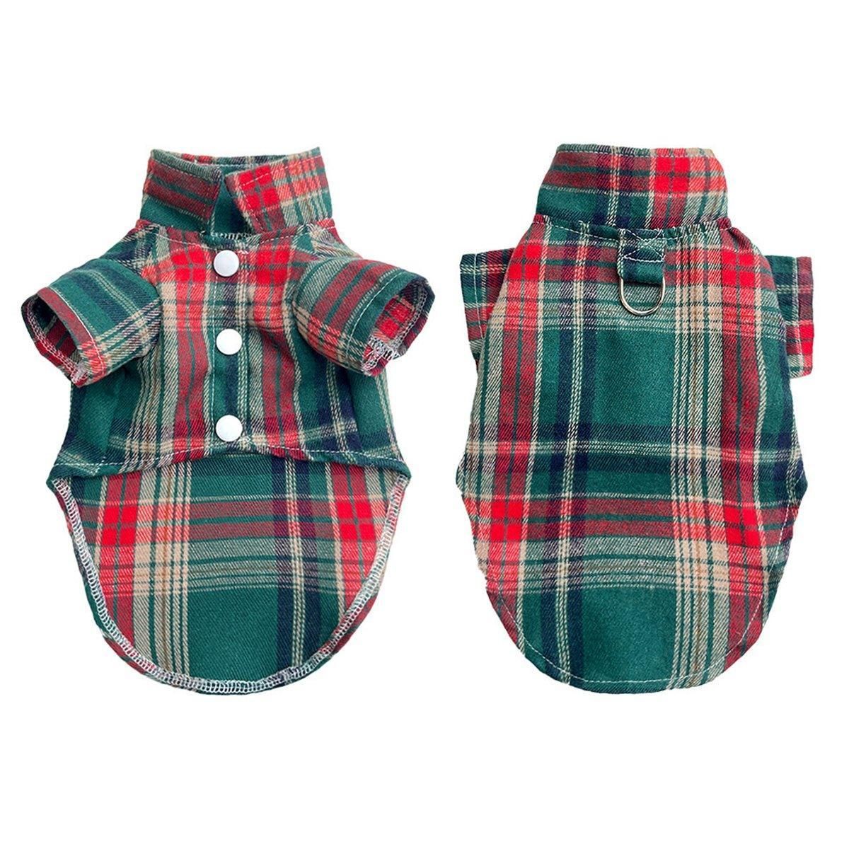 Soft Plaid T-shirt - Brown-S