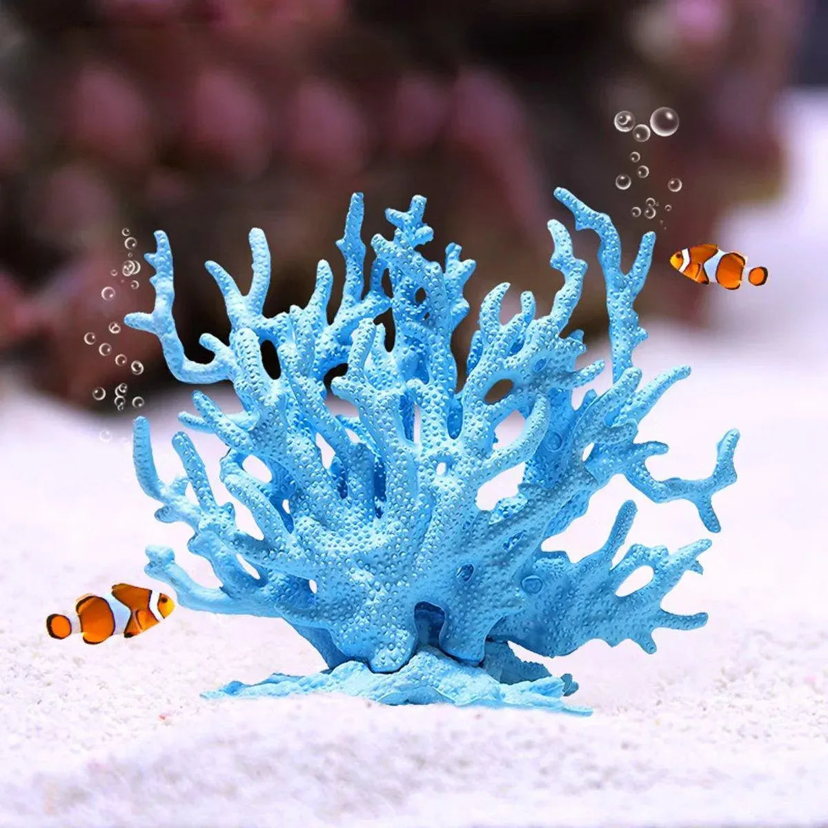 Soft Coral Realistic Water Plants Aquarium Decoration Fish Tank Seawater Set - Beige