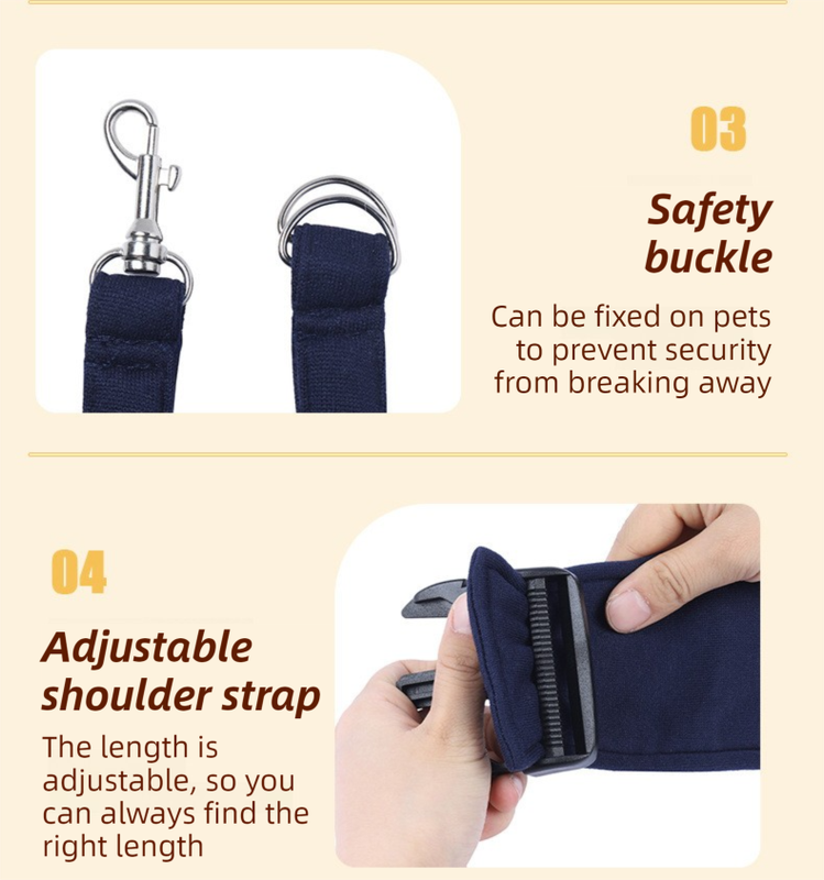 Coffee Lightweight Breathable Pet Crossbody Bag with Adjustable Padded  Strap & Reversible Double-Sided Design