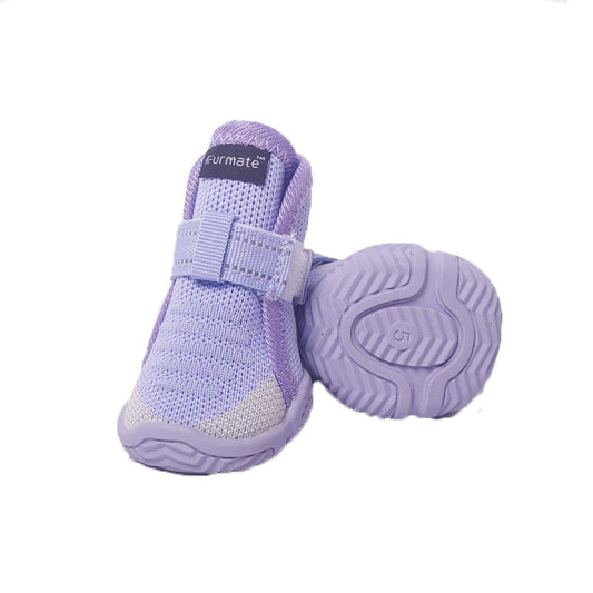 Purple Breathable Woven Dog Shoes for Small to Medium Dogs - Size 3#