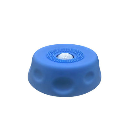 Blue Silicone Dog Liquid Lick Bowl with Floating Fun Ball - Interactive Slow Feeder & Anti-Slip Calming Pet Bowl for Dogs and Cats