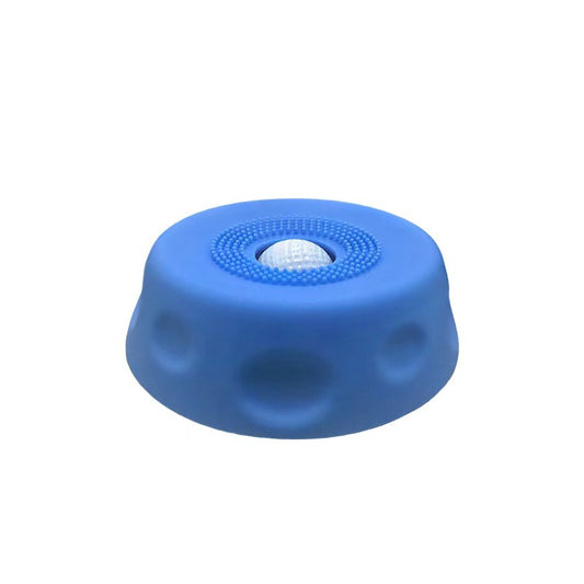 Blue Silicone Dog Liquid Lick Bowl with Floating Fun Ball - Interactive Slow Feeder & Anti-Slip