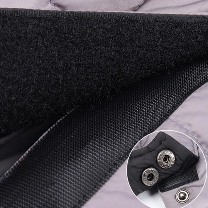 XL Size Grey Winter Waterproof Dog 4 Leg Jumpsuit for Full Body Warmth - Reflective Windproof Pet Puffer Coat with Integrated Harness