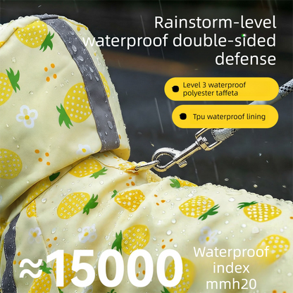 3-piece Dog Rainy Day Care Set with  Yellow L size Waterproof Raincoat, 30x30cm Paw Towel and 70x140cm Pet Bath Towel, Quick-Dry Pet Rain Protection Kit for Small and Medium Dogs