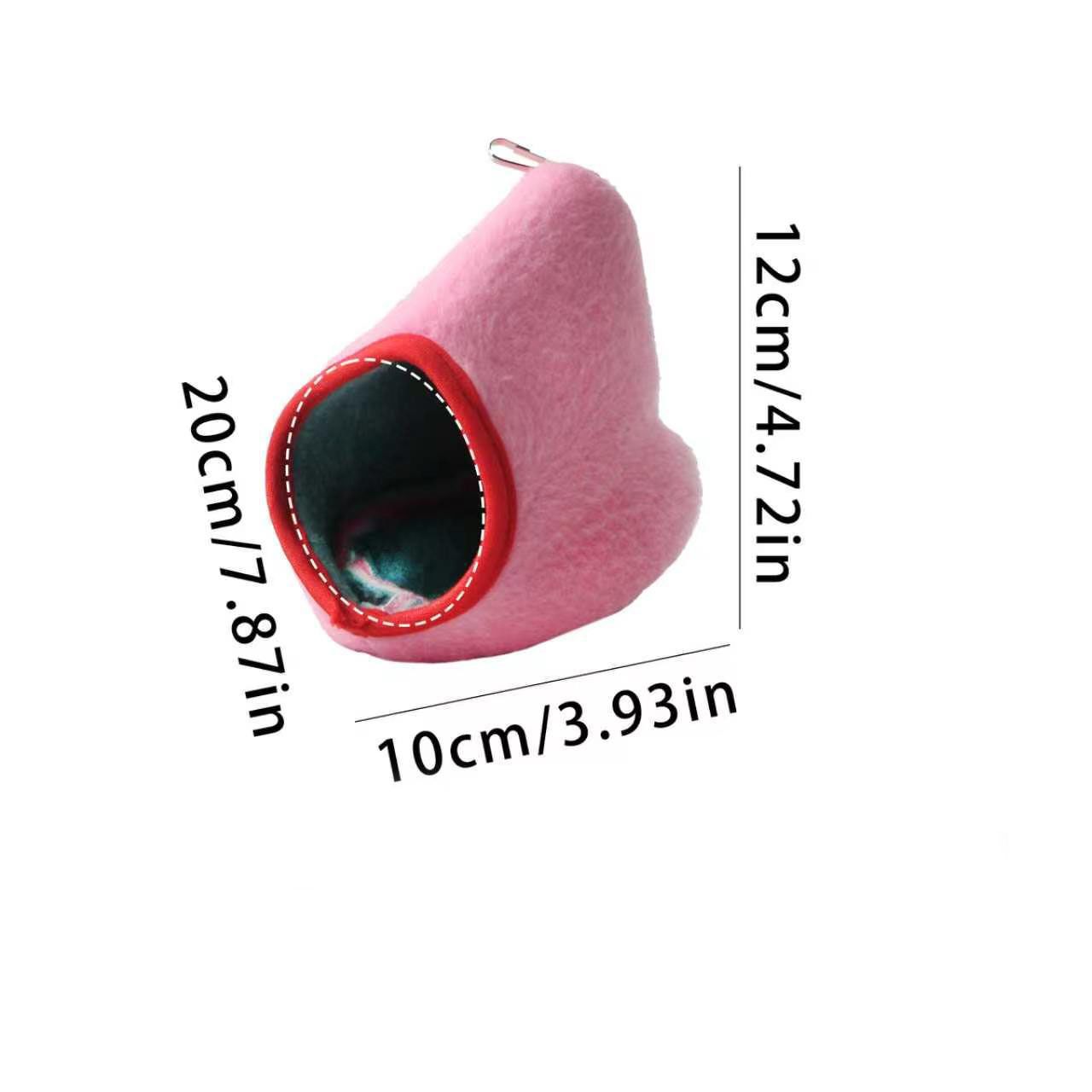 2-Pack (Pink+Blue) Hanging Hamster Cozy Nest Warm Fleece Bed for Winter Small Pet Sleep Hideaway